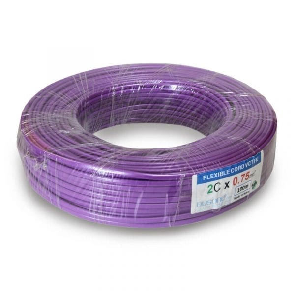 day cap dien hai soi 2cx0.75mm2 Dây điện hai lõi PVC 2Cx0.75mm2