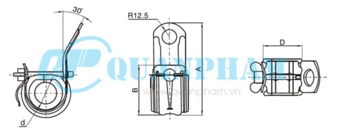 Hình 1: Kẹp treo cáp (Ảnh: quanpham)