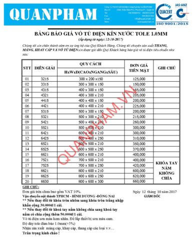 BG Vo tu dien kin nuoc Tole 1.0mm