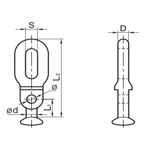 vong treo dau tron Q Ball Eyes (type Q - parallel)