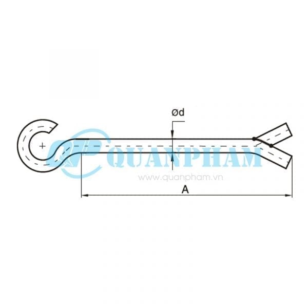 Bulông chân chẻ Hook Sealing Bolts 1
