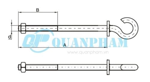 Bulông móc Hook Bolts 3