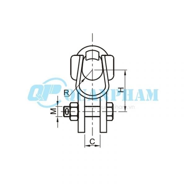 Khóa đỡ dây Suspension Clamps (type CGF - carried up) 2