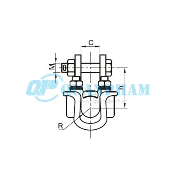 Khóa đỡ dây Suspension Clamps (type XGF - hang down) 2