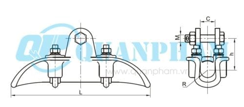 Hình 1: Khóa đỡ dây (XGF) (Ảnh: quanpham)