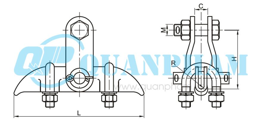 Khóa đỡ dây Suspension Clamps (type XGU) 3