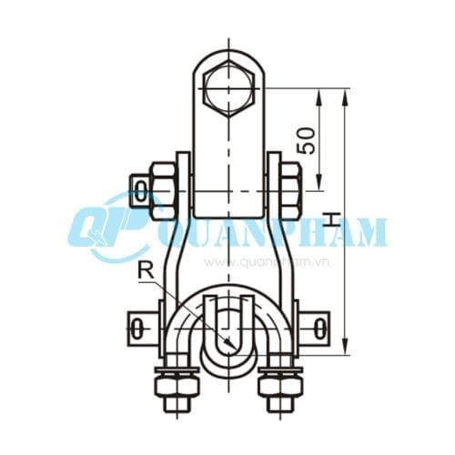 Khóa đỡ dây Suspension Clamps (type XGU - with clevis) 2