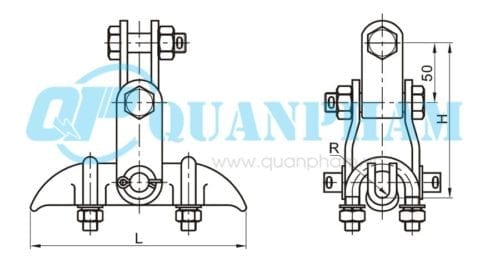 Khóa đỡ dây Suspension Clamps (type XGU - with clevis) 3