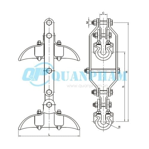 Khóa đỡ dây nhảy Suspension Clamps (type CSH - twin conductors) 1