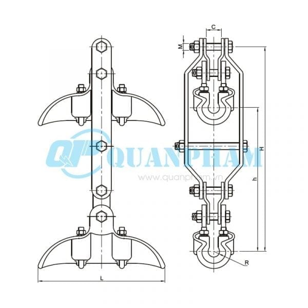 Suspension Clamps (type CSH - twin conductors)
