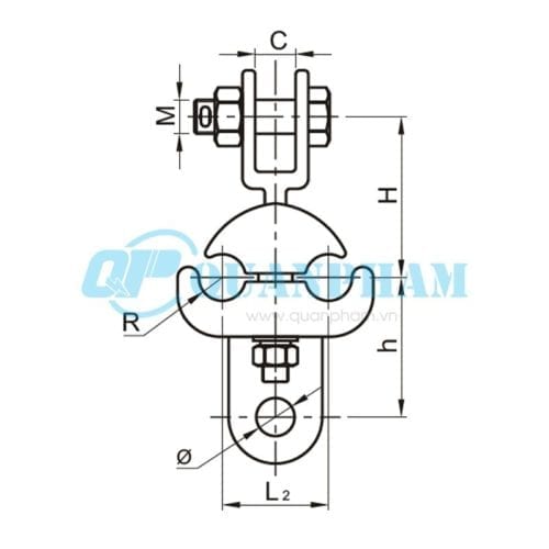 Khóa đỡ dây nhảy Suspension Clamps (type XTS - twin jumper conductors) 2