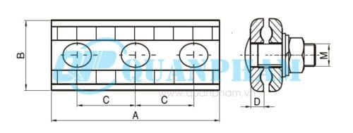 Hình 1: Kẹp chằng 3 bulông (Ảnh: quanpham)