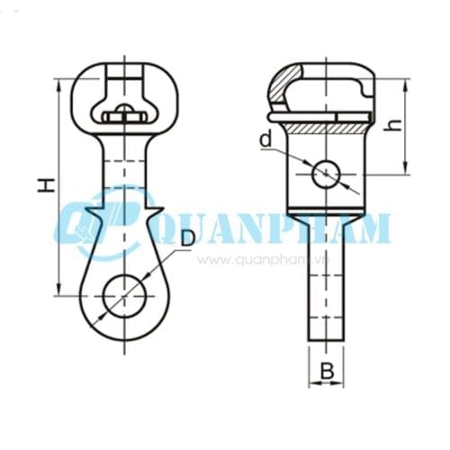 Mắc nối đơn Socket Eyes (type W) 1