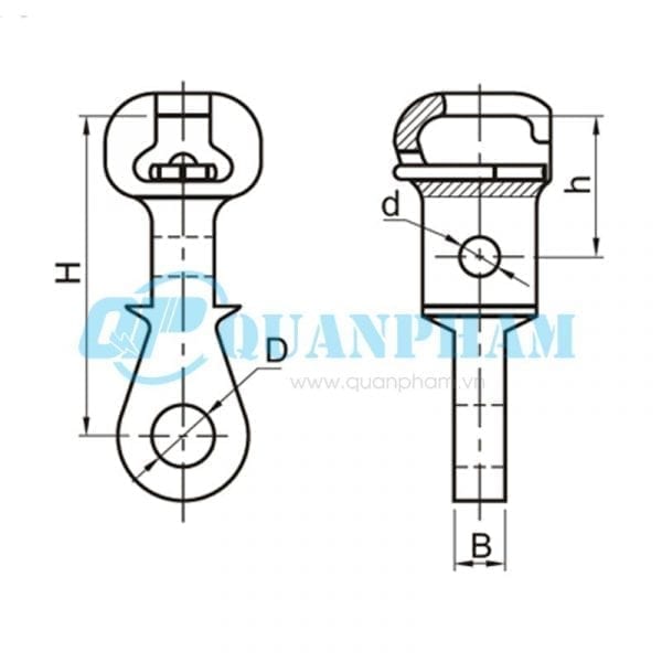 Mắc nối đơn Socket Eyes (type W) 1