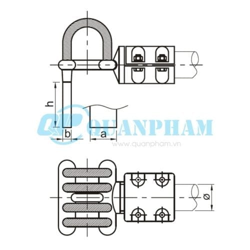 Nối thanh cái Flexible Clamps for Tubular Bus-bar (type MGS - 90°) 1