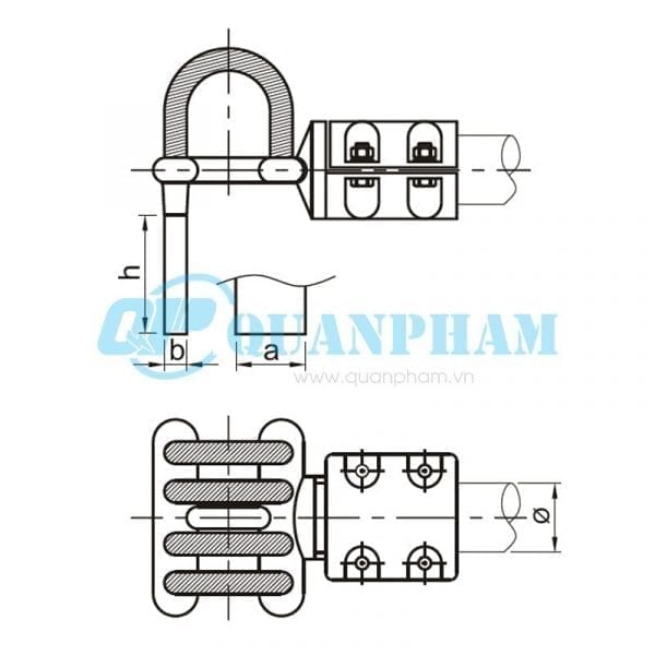 Flexible Clamps for Tubular Bus-bar (type MGS - 90°)