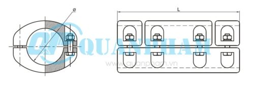 Nối thanh cái (ngoài) Tubular Bus-bar Joint (outside - type MJ) 3