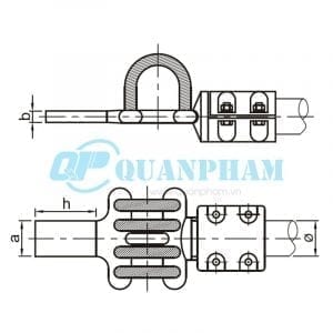Thanh nối cái Flexible Clamps for Tubular Bus-bar (type MGS – 0°) 1