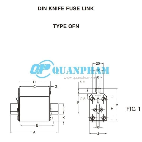 Cầu chì dao cách ly 6A - 160A