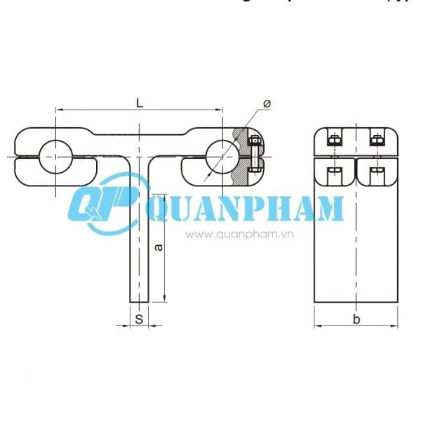 Kẹp rẽ nhánh 2 dây dẫn (Bulông) Type TLS Bolted