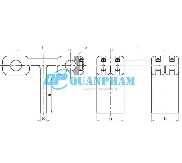 Kẹp rẽ nhánh 2 dây dẫn (Bulông) Type TSL Bolted Kẹp rẽ nhánh 2 dây dẫn (Bulông) Type TSL Bolted
