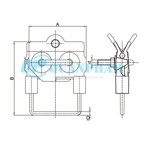 Hình 1: Bản vẽ kỹ thuật kẹp quai (Ảnh: quanpham)