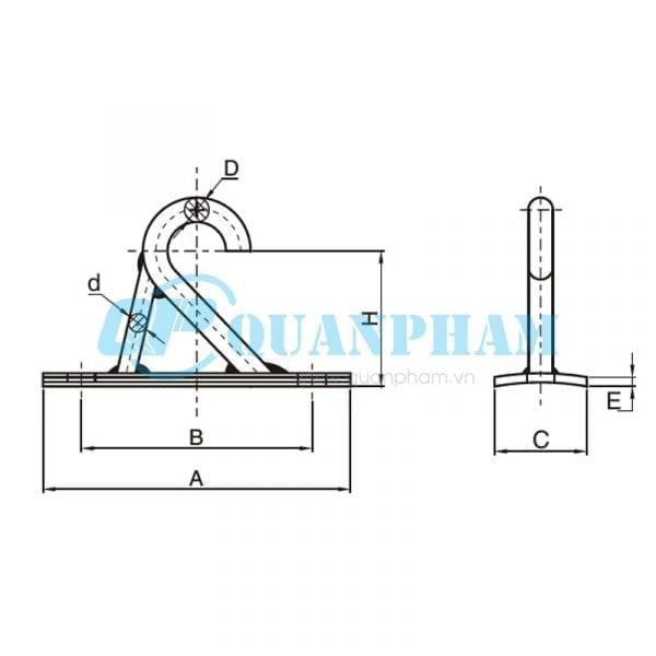 móc đơn 2 Single Suspension Clamp Bracket móc đơn 2 Single Suspension Clamp Bracket