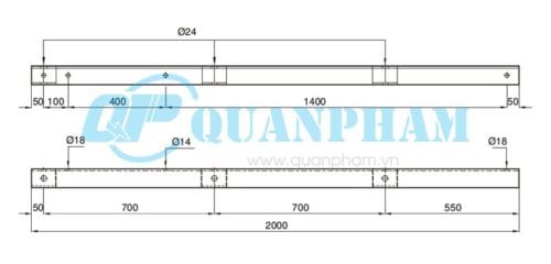 Hình 1: Đà B - Sắt L-75x75x8 - 2000 (Ảnh: quanpham)
