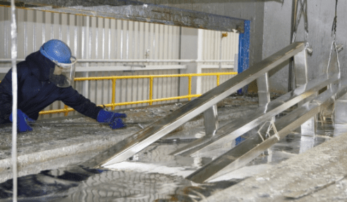 Hot-dip galvanized steel treatment