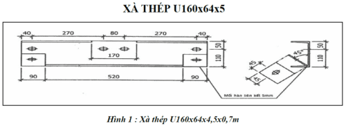 Đà sắt đỡ máy biế thế U160