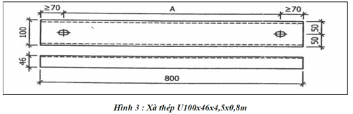 Bộ đà thép đỡ máy biến thế U100