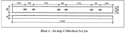 Bộ đà thép đỡ máy biến thế U100