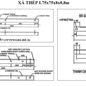 Bộ đà thép đỡ máy biến thế L75x75x8x0.8m - Ảnh 3