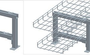 Wire Mesh Cable Tray Floor & Rack Mounting multiple layer