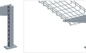 Giá đỡ máng lưới gắn sàn chữ I - Ảnh 1