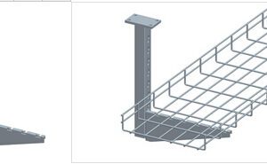 Mount cable trays under ceiling