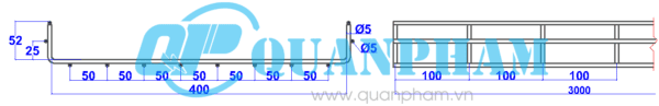 mang-cap-luoi-50x400-1 Máng cáp lưới 50x400x5mm