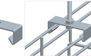 Hang 50mm width trays under ceiling