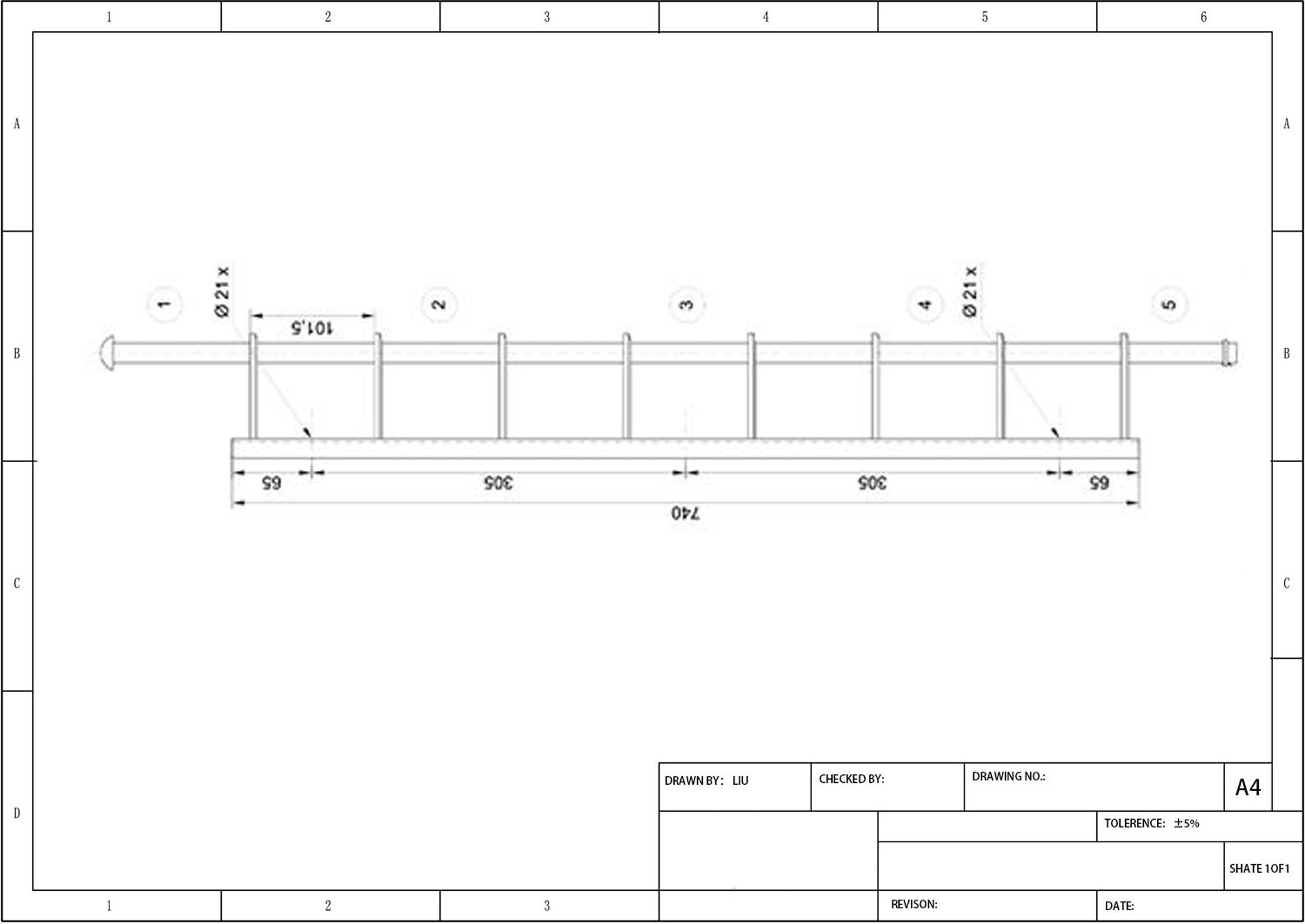 Secondary Rack with Porcelain Insulator 2 and 3 Spool (Electrical