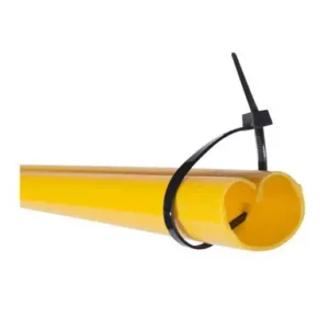 GUY MARKER FULL ROUND, HEART-SHAPED, ORANGE GUY-MARKER, 8ft LENGTH, with HELICAL PIGTAIL STRAND ATTACHMENT